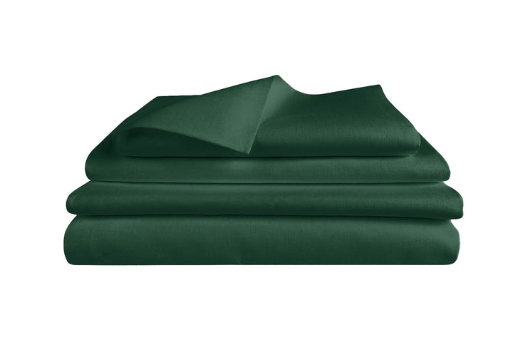 Bettwäsche Set: Halbleinen waldgrün