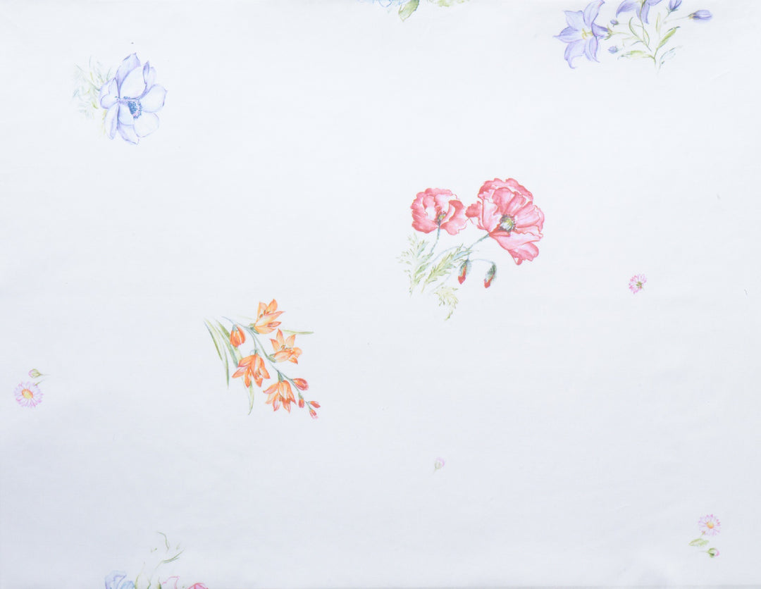 Halbleinen Kissenbezug - Sommerblumen