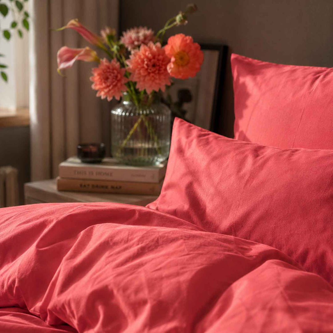 Bettwäsche Set: Baumwolle pink