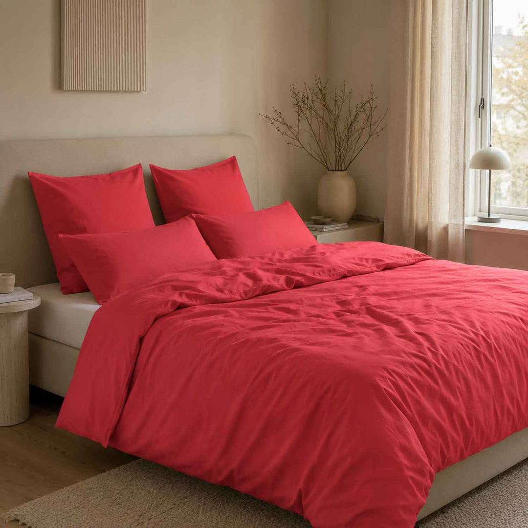 Bettwäsche Set: Baumwolle pink